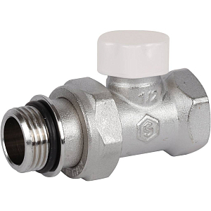 Клапан запорно-балансировочный прямой STOUT - 1/2' (с доп. уплотнением, ВР/НР, PN10, Tmax 120°С)