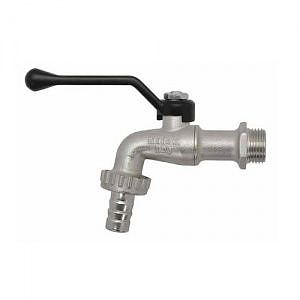 Кран сливной водоразборный Bugatti Alaska 689 - 1/2' x 15 (НР/Штуцер, PN16. ручка-рычаг черная)