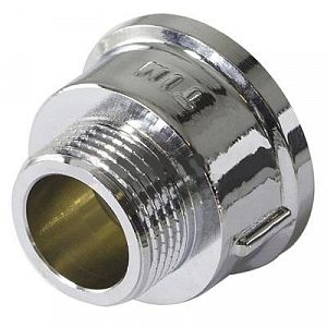 Переходник латунный с внутренней резьбой на наружную TIM - 1' x 1/2' (хромированный)