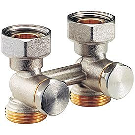 Узел нижнего подключения прямой Giacomini R387 - 3/4'F x 3/4'(евроконус)