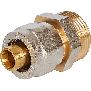 Переход на наружную резьбу STOUT - 16 x 3/4' (винтовой, для металлопластиковых труб, 2шт)