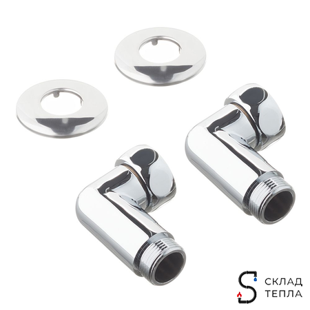 Соединение угловое TIM 3/4" х 3/4" (НГ/НР) для полотенцесушителя (пара). Вид 1.