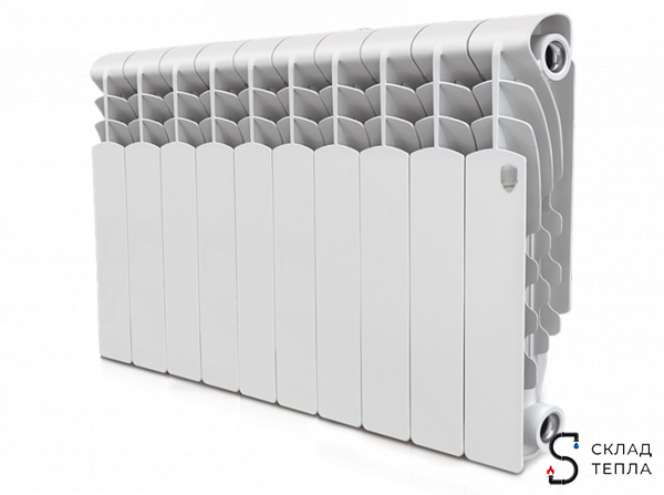 Радиатор алюминиевый Royal Thermo Revolution 350 - 10 секций. Вид 1.