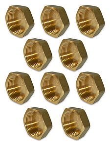 Заглушка латунная с внутренней резьбой TIM - 3/4' (10шт.)