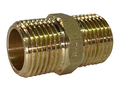Ниппель латунный резьбовой равнопроходный TIM - 1/2' (усиленный, 5шт)