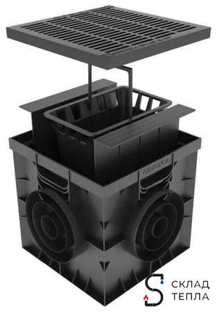 Решетка пластиковая для дождеприемника Gidrolica 300х300. Вид 7.