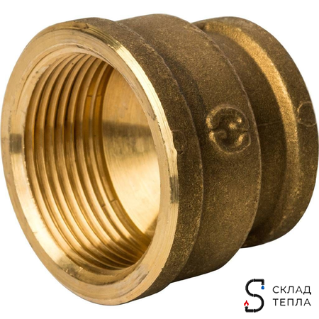 Муфта латунная резьбовая переходная STOUT - 1 1/4" x 1/2". Вид 2.