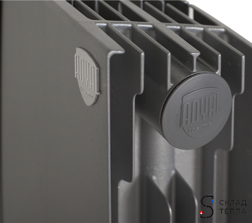 Радиатор биметаллический Royal Thermo PianoForte 500 Noir Sable (Чёрный) - 16 секций. Вид 3.