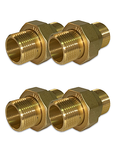 Соединение быстроразъемное (американка) латунное TIM - 1/2' (НР/НР, 4шт.)