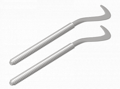 Кронштейн для радиатора анкерный Royal Thermo - D7.2 мм, длина 170 мм (. с дюбелем, цвет серый)