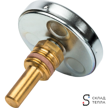 Термометр аксиальный STOUT - 1/2" с самоуплот.(D63мм, шкала 0-160°C, с гильзой 50мм). Вид 4.