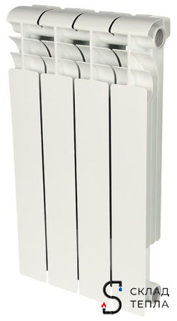 Радиатор биметаллический ROMMER Profi Bm 500 - 4 секции. Вид 1.