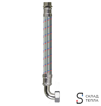 Гибкая подводка угловая ACR 1" х 1/2" х 300мм (ВР/НР). Вид 4.