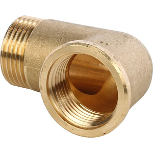 Отвод 90° латунный резьбовой равнопроходный STOUT (НР/ВР) - 1 1/2'