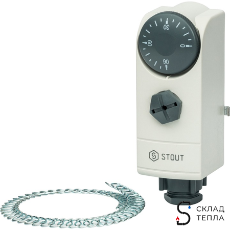 Накладной термостат WTC-ES (30-90) STOUT. Вид 1.