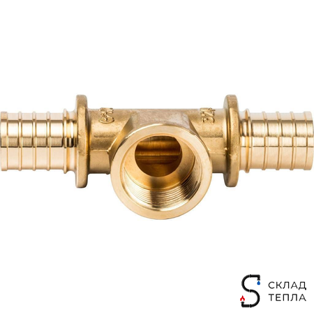 Тройник комбинированный с внутренней резьбой STOUT - 32 x 1" (для труб из сшитого полиэтилена). Вид 4.