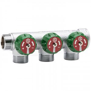 Коллектор STOUT- 3/4'(НР/ВР) на 3 контура 3/4' (EK)