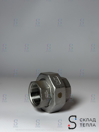 Соединение быстроразъемное (американка) из нерж. стали Benarmo - 3/4" (ВР/ВР). Вид 7.