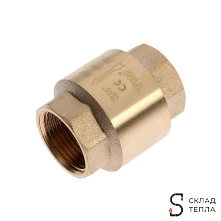 Клапан обратный короткий TIM - 1 1/2" (ВР/ВР, затвор металлический). Вид 1.