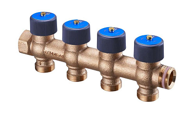 Коллектор регулирующий Zeissler- 3/4'(НР/ВР) на 4 контура 3/4' (EK)
