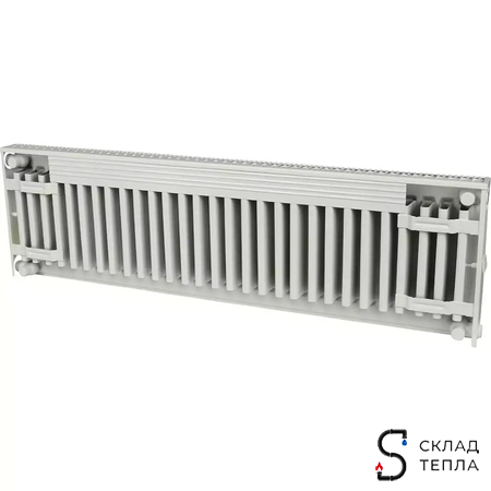 Радиатор стальной KERMI FKO 11 - высота 300 мм, длина 1800 мм с боковым подключением. Вид 3.