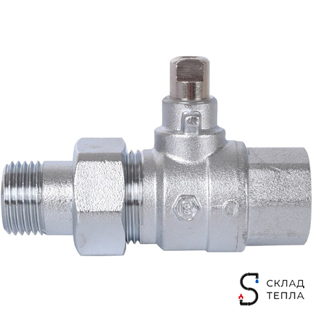 Шаровой 2-ходовой зональнйый клапан (НВ) 1х1". Вид 4.