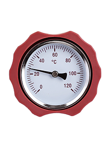 Термометр с ручкой крана для насосных групп Zeissler (красный)