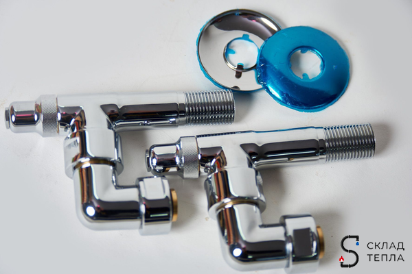 Вентиль угловой поворотный TIM 1" х 1/2" (НГ/НР) для полотенцесушителя (пара). Вид 1.