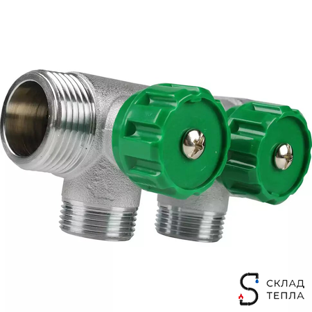 Коллектор FAR MULTIFAR 3821 - 3/4"(НР/ВР) на 2 контура 1/2"(EK). Вид 5.