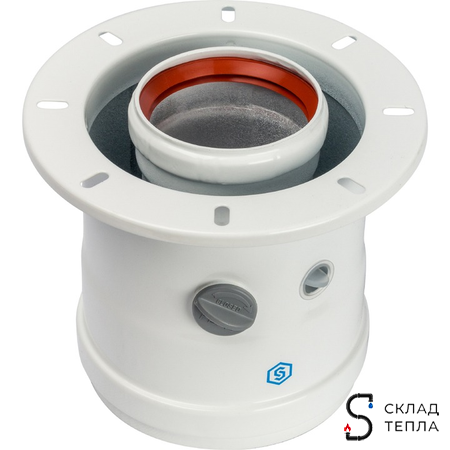 Адаптер для котла вертикальный для коаксиального дымохода STOUT D60/100 мм (для Bosch, Buderus). Вид 4.