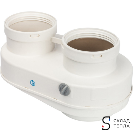 STOUT Элемент дымохода DN80/80 адаптер для подкл. разд. труб (совместимый Bosch (фланец ) PP-Ryton. Вид 3.