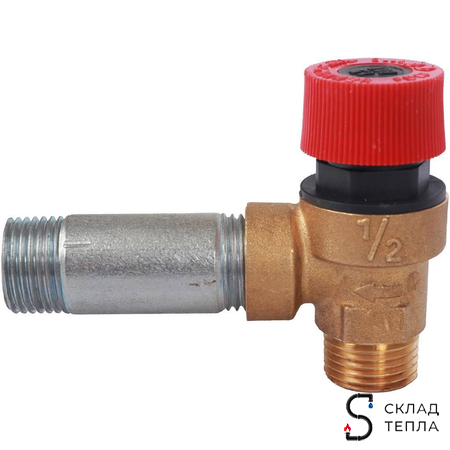 STOUT Клапан предохранительный с патрубком. Вид 2.
