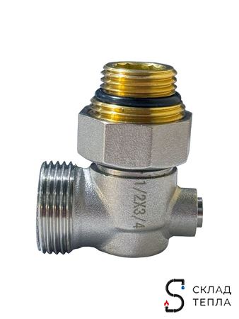 Узел нижнего подключения угловой одинарный TIM 3/4"х1/2". Вид 7.