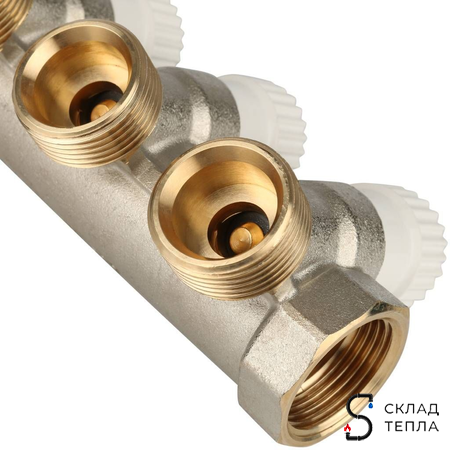 Коллектор регулирующий STOUT- 3/4" (НР/ВР) на 4 контура 3/4" (EK). Вид 7.