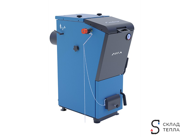 Котел твердотопливный ZOTA Carbon - 60 кВт (стальной). Вид 1.