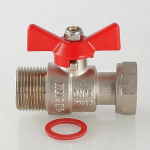 Кран шаровой с накидной гайкой Valtec 1" (НР/НГ, ручка бабочка) Кран шаровой с накидной гайкой Valtec 1' (НР/НГ, ручка бабочка)