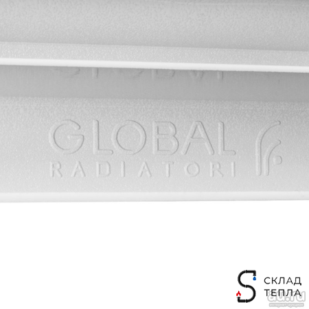 Радиатор биметаллический GLOBAL STYLE EXTRA 500 - 5 секции. Вид 3.