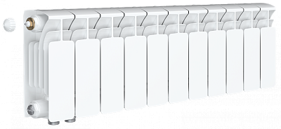 Радиатор биметаллический Rifar Base Ventil 200 - 11 секций (подключение нижнее слева) Радиатор биметаллический Rifar Base Ventil 200 - 11 секций (подключение нижнее слева)