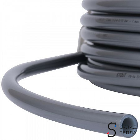 Труба из сшитого полиэтилена STOUT - 20x2,8 (PE-Xa/EVOH, PN10, Tmax 95°C, цвет серый) отрезок 1м. Вид 4.