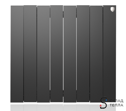Радиатор биметаллический Royal Thermo PianoForte 500 Noir Sable (Чёрный) - 8 секций. Вид 2.