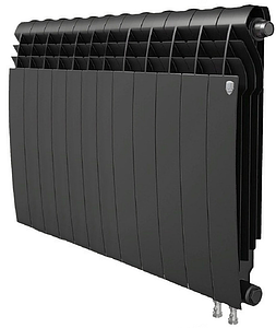 Радиатор биметаллический Royal Thermo BiLiner 500 V Noir Sable (Н) (Чёрный) - 12 секций