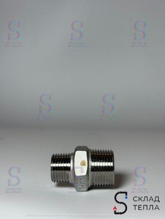 Ниппель резьбовой переходной Benarmo - 3/4" x 1/2" (нержавеющая сталь) (4шт). Вид 4.