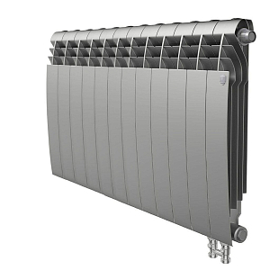 Радиатор биметаллический Royal Thermo BiLiner 500 V Silver Satin (Н) (Серый) - 12 секций Радиатор биметаллический Royal Thermo BiLiner 500 V Silver Satin (Н) (Серый) - 12 секций