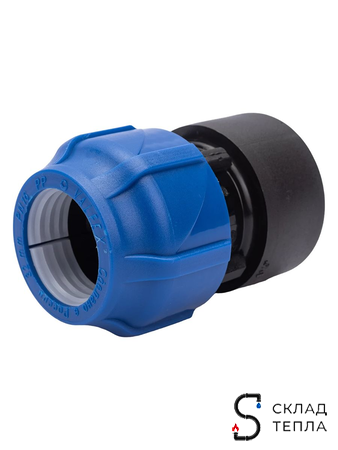 Переход на внутреннюю резьбу Valfex - 32 x 1 1/4"- 4 шт. (винтовой, для труб ПНД). Вид 6.