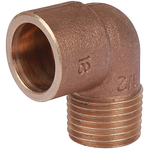 Переход на наружную резьбу угловой JINTIAN 22х3/4' для медных труб под пайку 4092g (2шт)