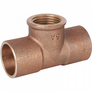 Тройник комбинированный с внутренней резьбой Sanha 4130g - 22 x 1/2'