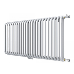 Радиатор 2 трубчатый Rommer 500 - 25 секций (боковое подключение, цвет белый RAL9016)