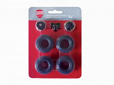 Присоединительный набор 3/4' для радиаторов Royal Thermo, цвет черный