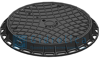 Люк канализационный пластиковий черный Gidrolica 80х750 мм