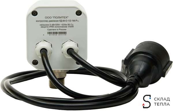 Реле давления электронное ПолиТех стандартное (10 бар, 1/2" НР, с кабелем). Вид 4.